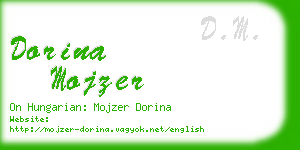 dorina mojzer business card